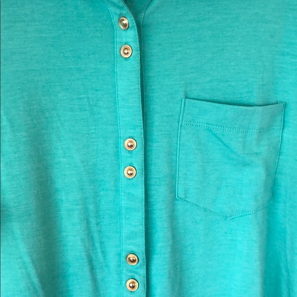 Stretchy knit jersey button down - Picture 5 of 6